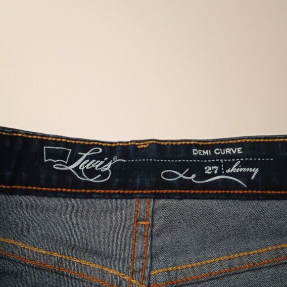 Levi's Jeans Size 27/4 Demi Curve Skinny Low Rise Dark Wash - Picture 5 of 9